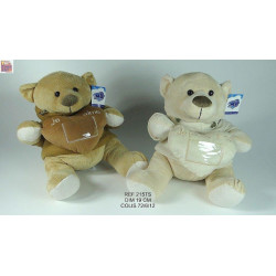 PELUCHE OURS COEUR 19 CM