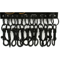 PORTE-CLES MOUSQUETON NOIR