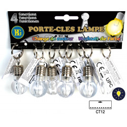 PORTE CLES AMPOULE LUMINEUSE