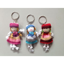 PORTE CLES POUPEE EN BOIS 