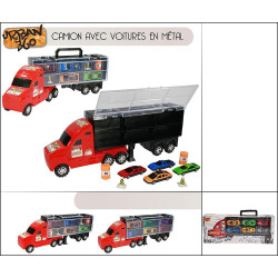 CAMION TRANSPORTEUR ET SES 6 VOITURES