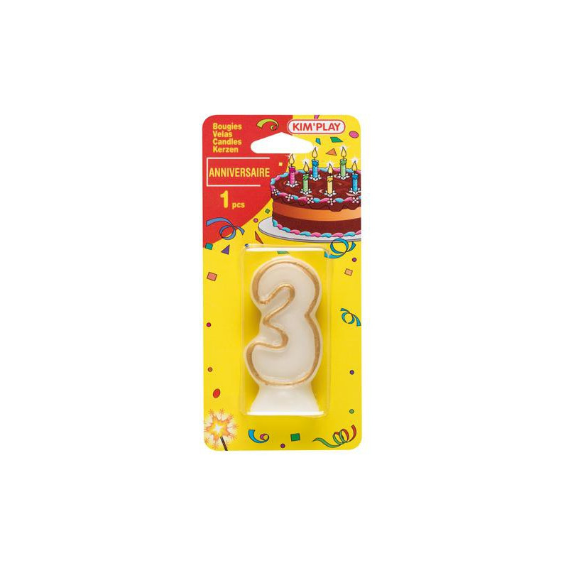 CU603 - BOUGIE CHIFFRE 3