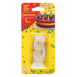 CU605 - BOUGIE CHIFFRE 5