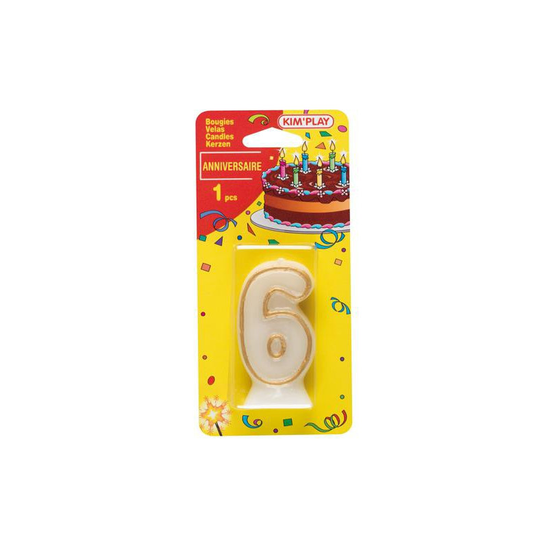 CU606 - BOUGIE CHIFFRE 6