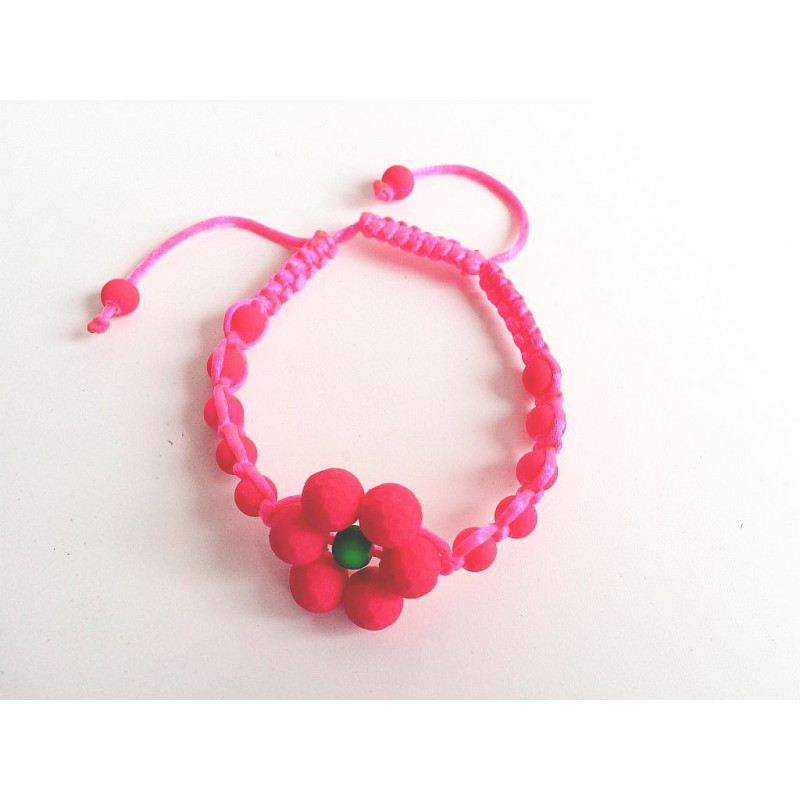 BRACELET BOULES FLUO