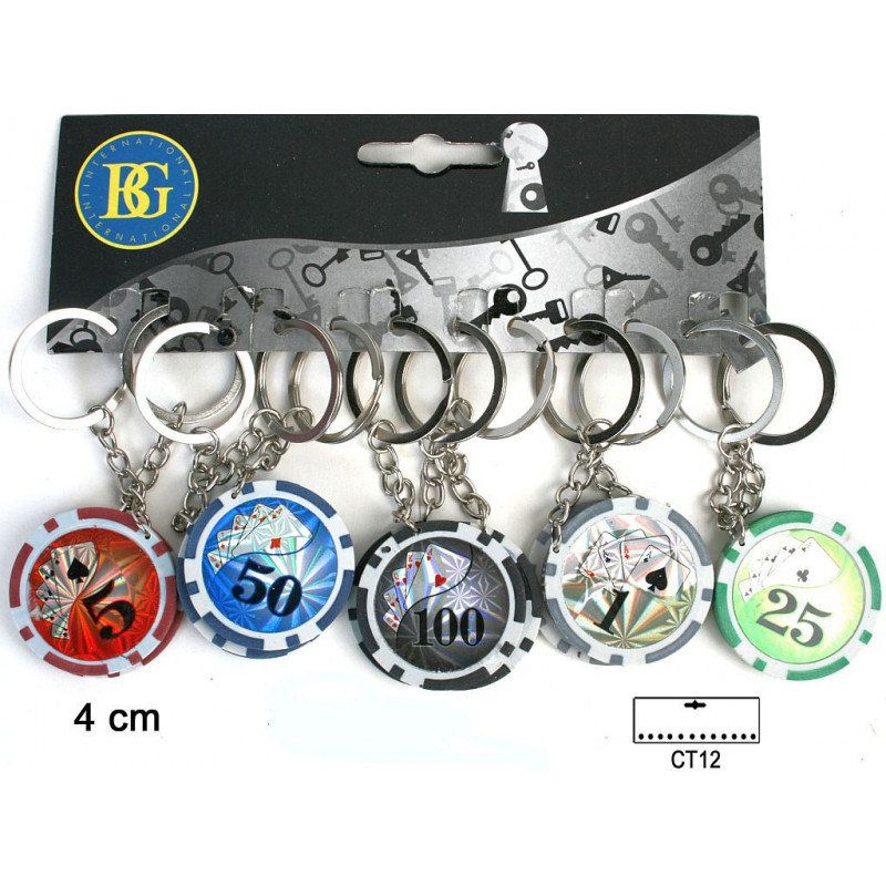 PORTE CLES JETONS DE POKER