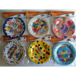 SET 10 ASSIETTES ANNIVERSAIRE