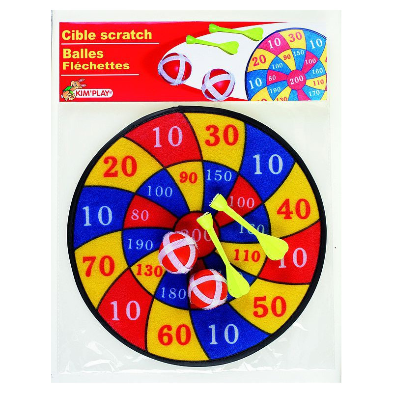 CIBLE VELCRO AVEC BOULES FLECHES