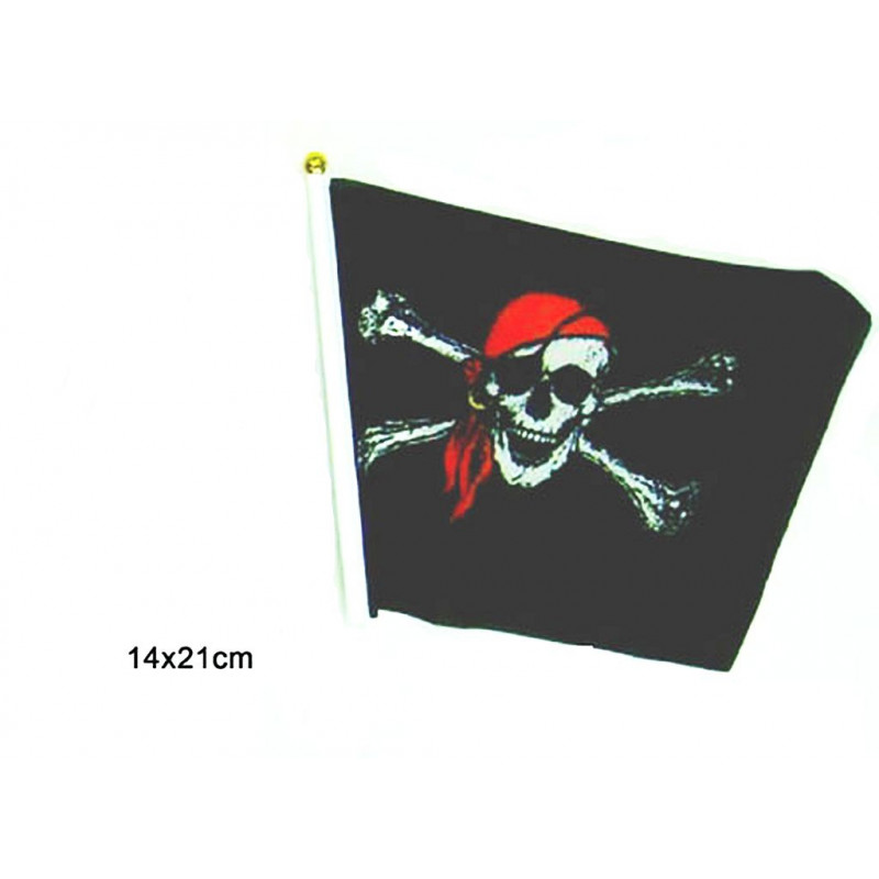 DRAPEAU PIRATE 14X21 CM