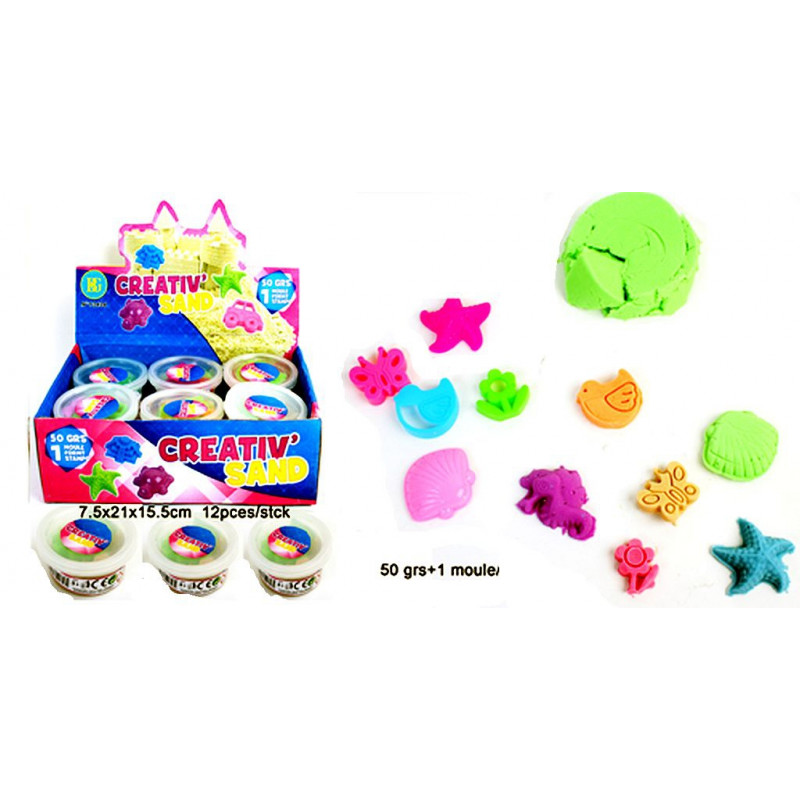 POT DE 50 GR DE SABLE MAGIQUE A MODELER