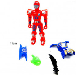 ROBOT 11 CM AVEC ACCESSOIRES