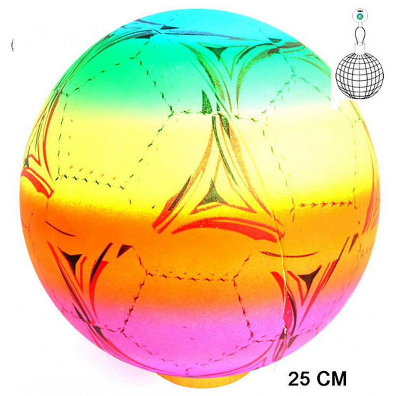 BALLON DE FOOT FLUO A GONFLER DIAMETRE 25CM