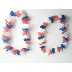 COLLIER FLEUR BLEU BLANC ROUGE