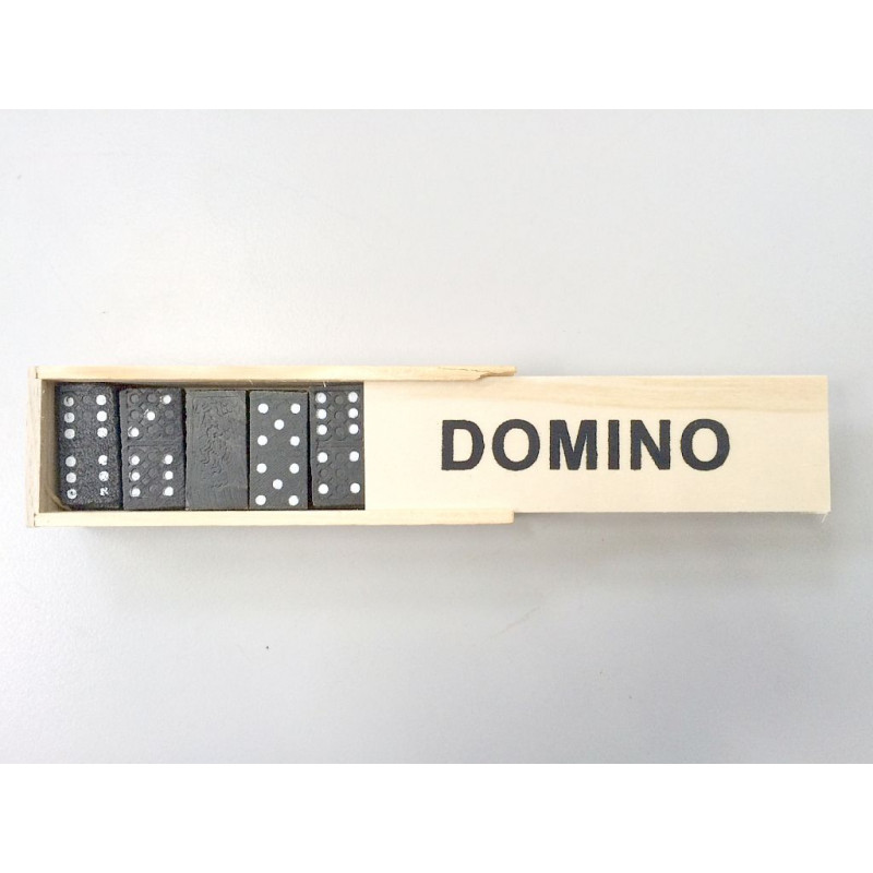 BOITE DE DOMINOS EN BOIS
