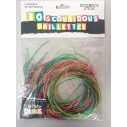 LOT DE 30 SCOUBIDOU PAILLETTE