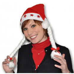 BONNET DE NOEL TRESSE LUMINEUX