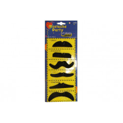 LOT DE 6 MOUSTACHES ADHESIVES