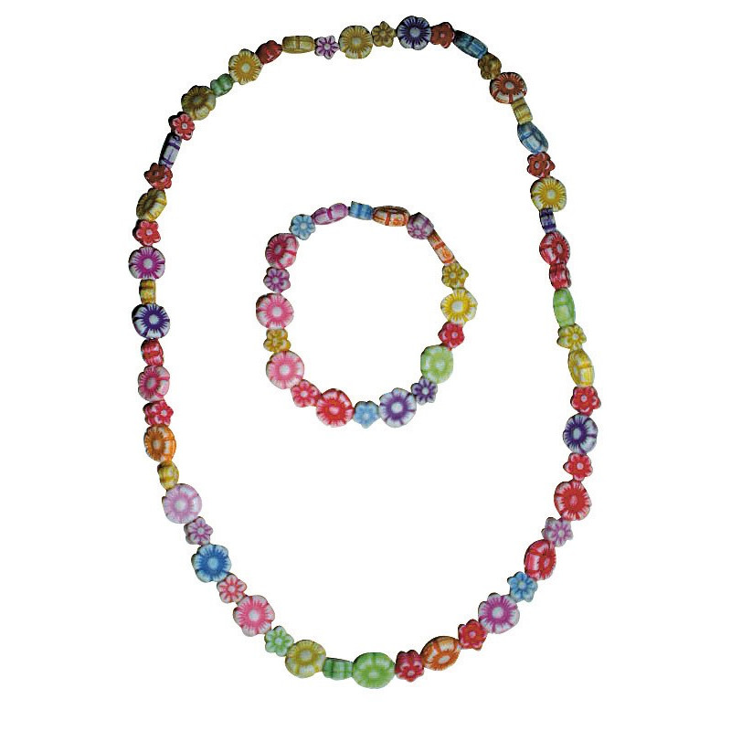 0611 - PARURE BIJOUX FLEURS