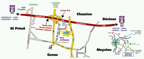 Plan d'accès pour venir chez BBI