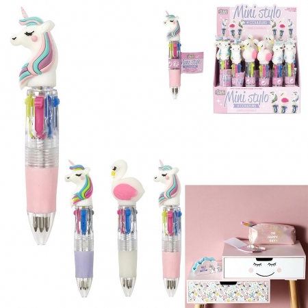 MINI CRAYON FANTAISIE LICORNE ET CYGNE