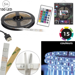 RUBAN RGB 150 LED 5M...