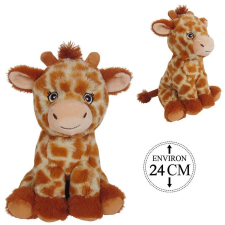 PELUCHE GIRAFE ASSISE 24 CM