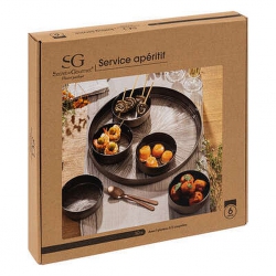 COFFRET APERITIF ASTRA NOIR 6 PIECES