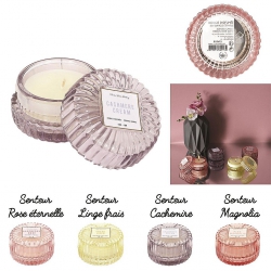 BOUGIE PARFUMEE TOP VERRE CISELE