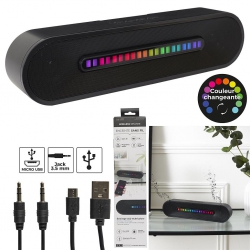 ENCEINTE SANS FIL LUMINEUSE 2X5W