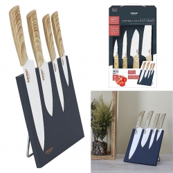 COFFRET 4 COUTEAUX AVEC SUPPORT AIMANTE