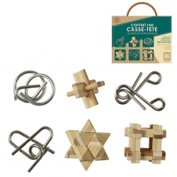 Coffret 5 Jeux et Casse Tête métal et bois (2238)