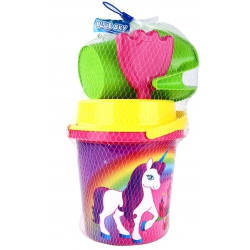 SEAU DE PLAGE GARNI LICORNE