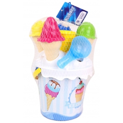 SEAU DE PLAGE GLACE 17 CM IMPRIME