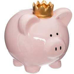 TIRELIRE GRES COCHON HAUTEUR 14.5 CM