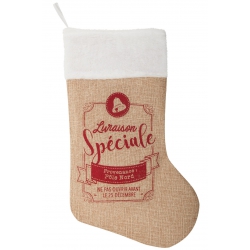 BOTTE EN JUTE IMPRIMEE HAUTEUR 45 CM
