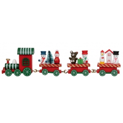 TRAIN EN BOIS PERSONNAGE DE NOEL 22 CM
