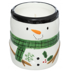 BOUGIE PARFUMEE PERE NOEL ET BONHOMME DE NEIGE 130G