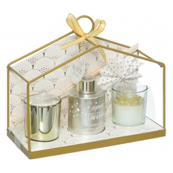 COFFRET MAISON CHIC IRIS ETOILE AVEC BOUGIES