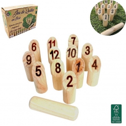 JEU DE QUILLE EN BOIS FINLANDAISE 13 PIECES