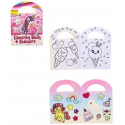 ALBUM A COLORIER LICORNE AVEC STICKERS