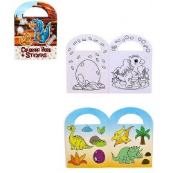 ALBUM A COLORIER DINOSAURE AVEC STICKERS