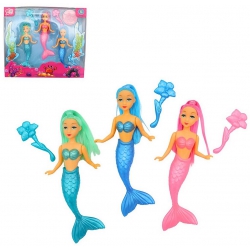 COFFRET DE 3 POUPEES SIRENE 16 CM