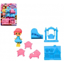 PANOPLIE POUPEE MODE 10 CM AVEC MEUBLES
