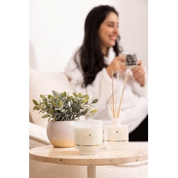 BOUGIE PARFUMEE ILAE LIN 225 GR POT EN VERRE