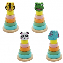 PUZZLE BOIS A EMPILER ANIMAL 17 CM