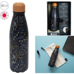 COFFRET BOUTEILLE ISOTHERME FLEURIE 50 CL