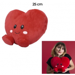 PELUCHE COEUR 25 CM KAWAII