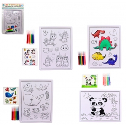 ALBUM A COLORIER 3D AVEC 5 FEUTRES