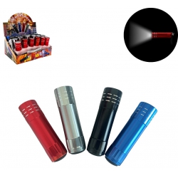 LAMPE DE POCHE METAL 8.5 CM 9 LEDS