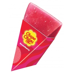 PACK DE 8 GLACES CHUPA CHUPS TRIANGLE GOUT FRAISE
